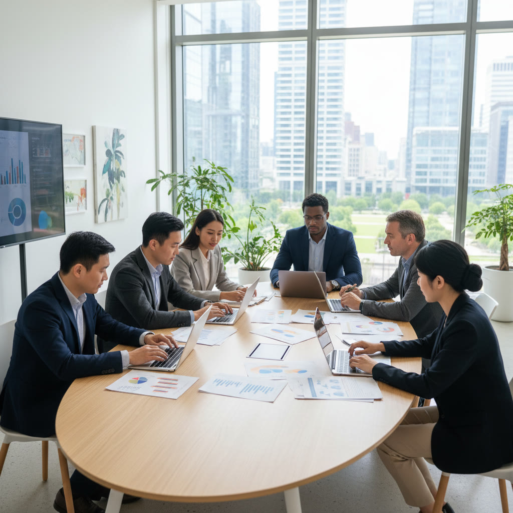 International agricultural commodity trading team at CABULK Singapore office