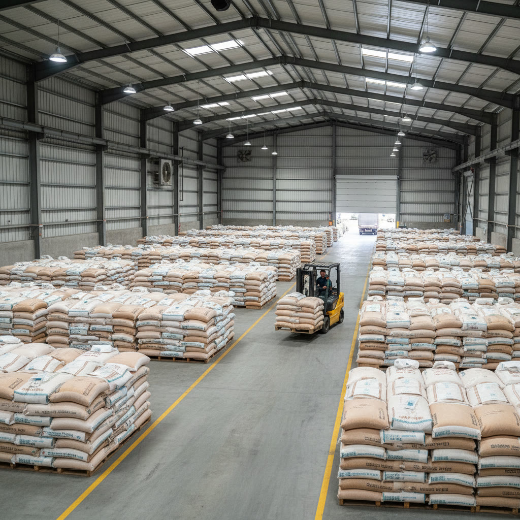 Agricultural commodity bulk warehouse and logistics facility in Central Asia